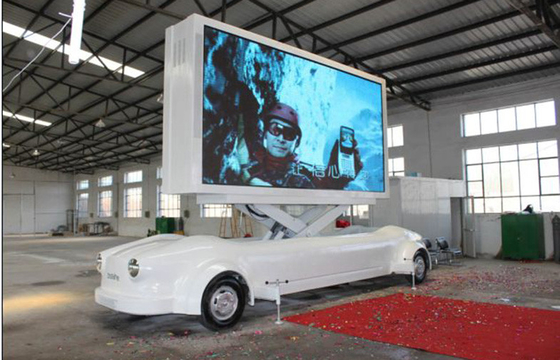 1RGB P10 Vehicle Truck Led Screen Trailer IP65 , Mobile Billboard Advertising